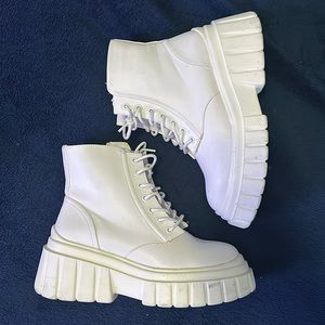 White Lug Boots